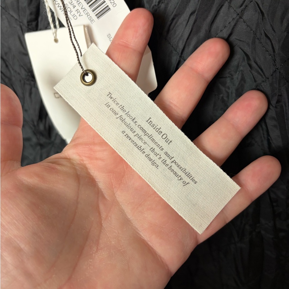 NWT $139 Chico’s Crinkle Reverse Pauley Jacket – Black/White – Size 3 (16/18) - Picture 6 of 9